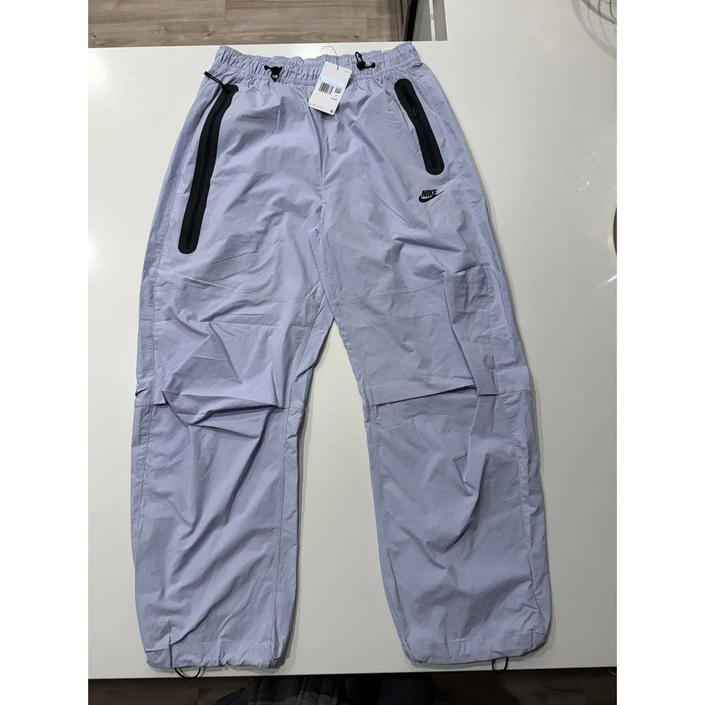 Nike Tech Woven Oversized Stacked Pants HM7158-057 Mens M Light Purple